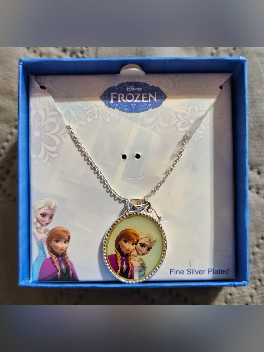 18" Disney Frozen Sisters Pendant Necklace. Dress Up Ring, Heart Earrings, More